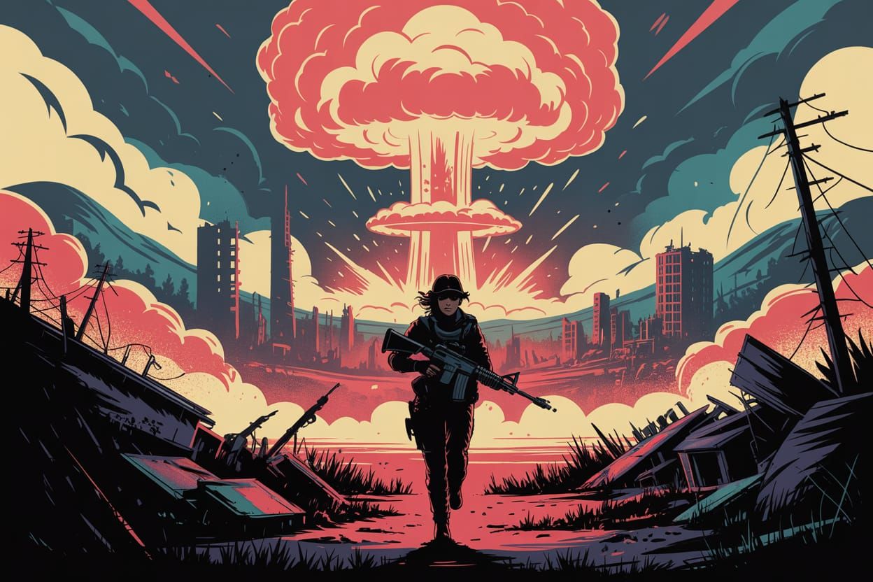 Post-Apocalyptic Warrior in Frazetta-Rutkowski Style