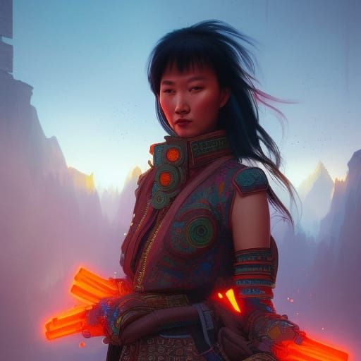 Cyberpunk Khan Concept Art in 8K Resolution