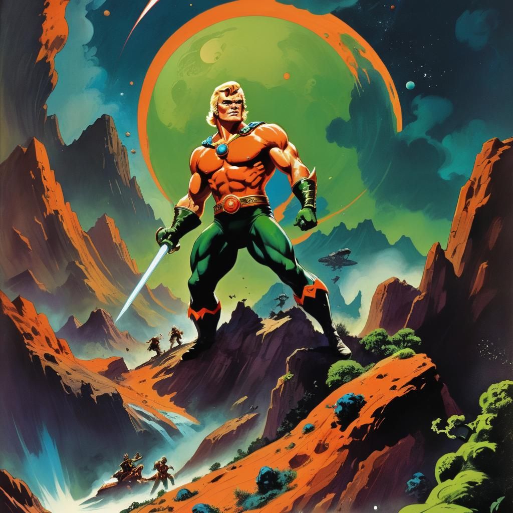 Flash Gordon vs Ming: Comic Book Art