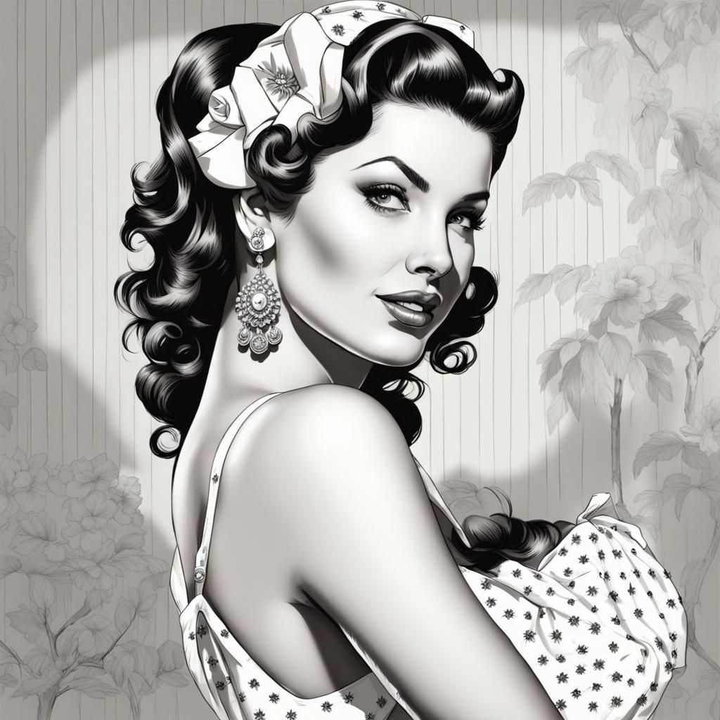 a colorier pin up espagnole