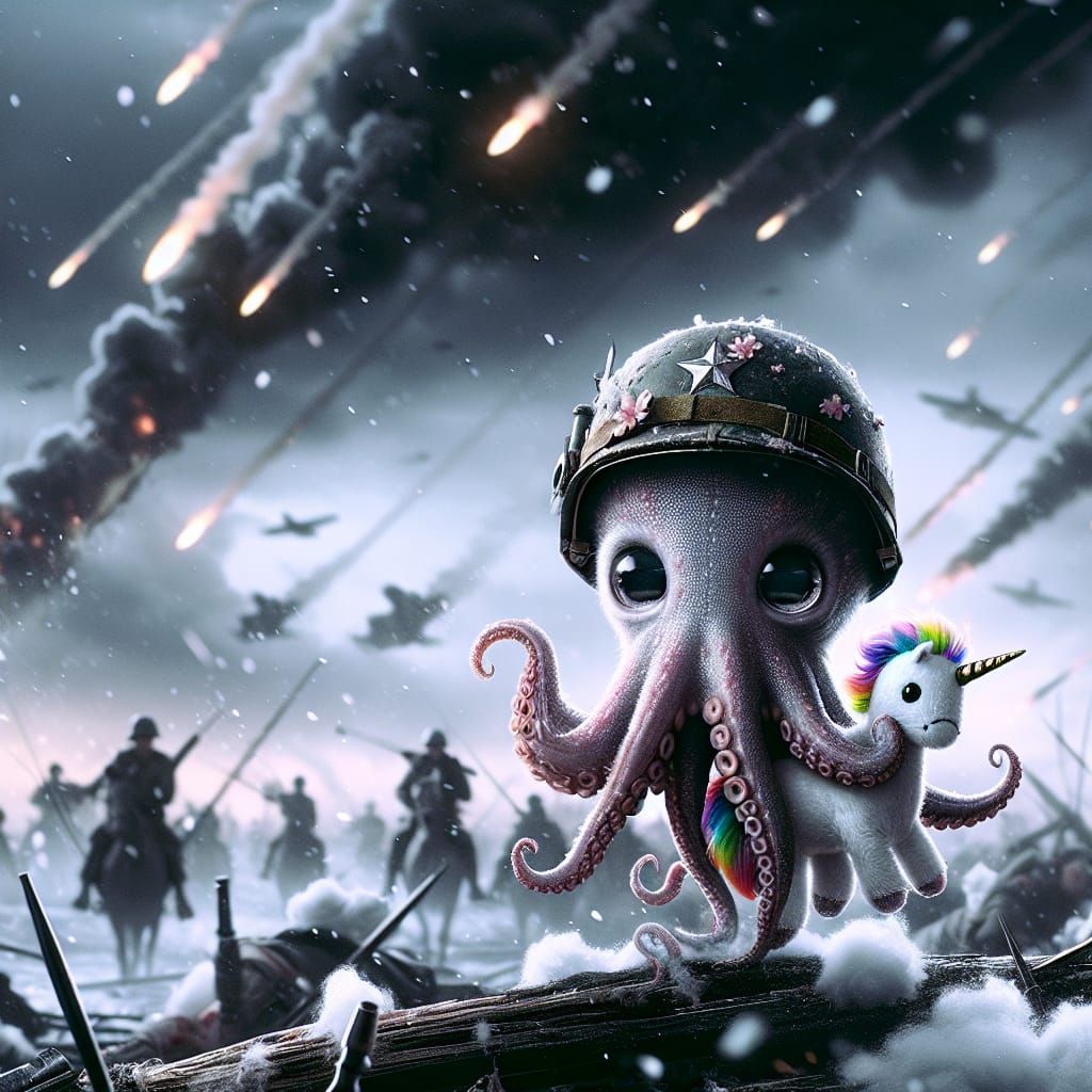 Octopus Warrior in Dark Fantasy Battlefield