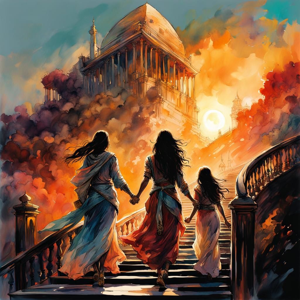 Facing a last time our burning home