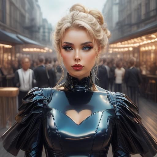 <lora:Portraits realistic:1.0> portrait shiny  latex clothes