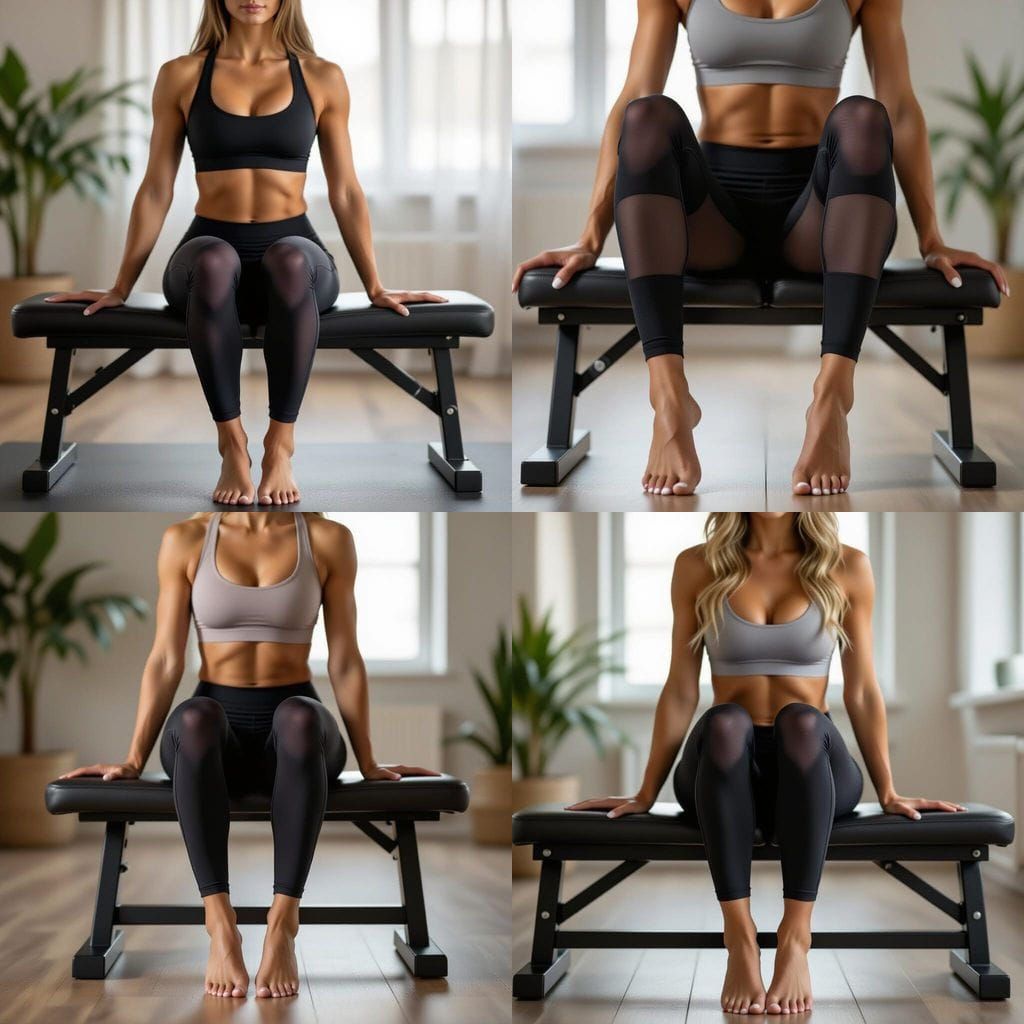 Athletic Woman in Yoga Studio with Ethereal Light