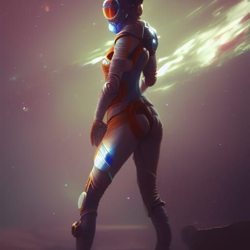Realistic Space Girl Portrait in Unreal Engine