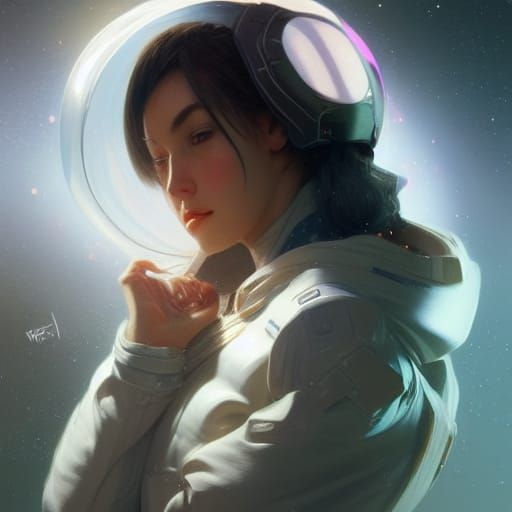 Realistic Space Girl Portrait in Unreal Engine