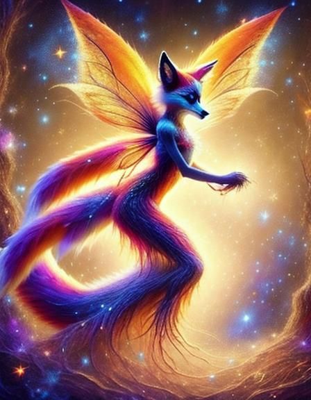 Kitsune Fairy with Eagle Wings: A Foxy Vixen