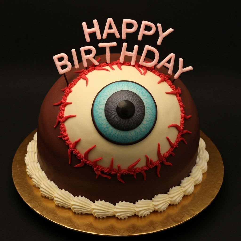 Unhappy Birthday Eyeball Cake
