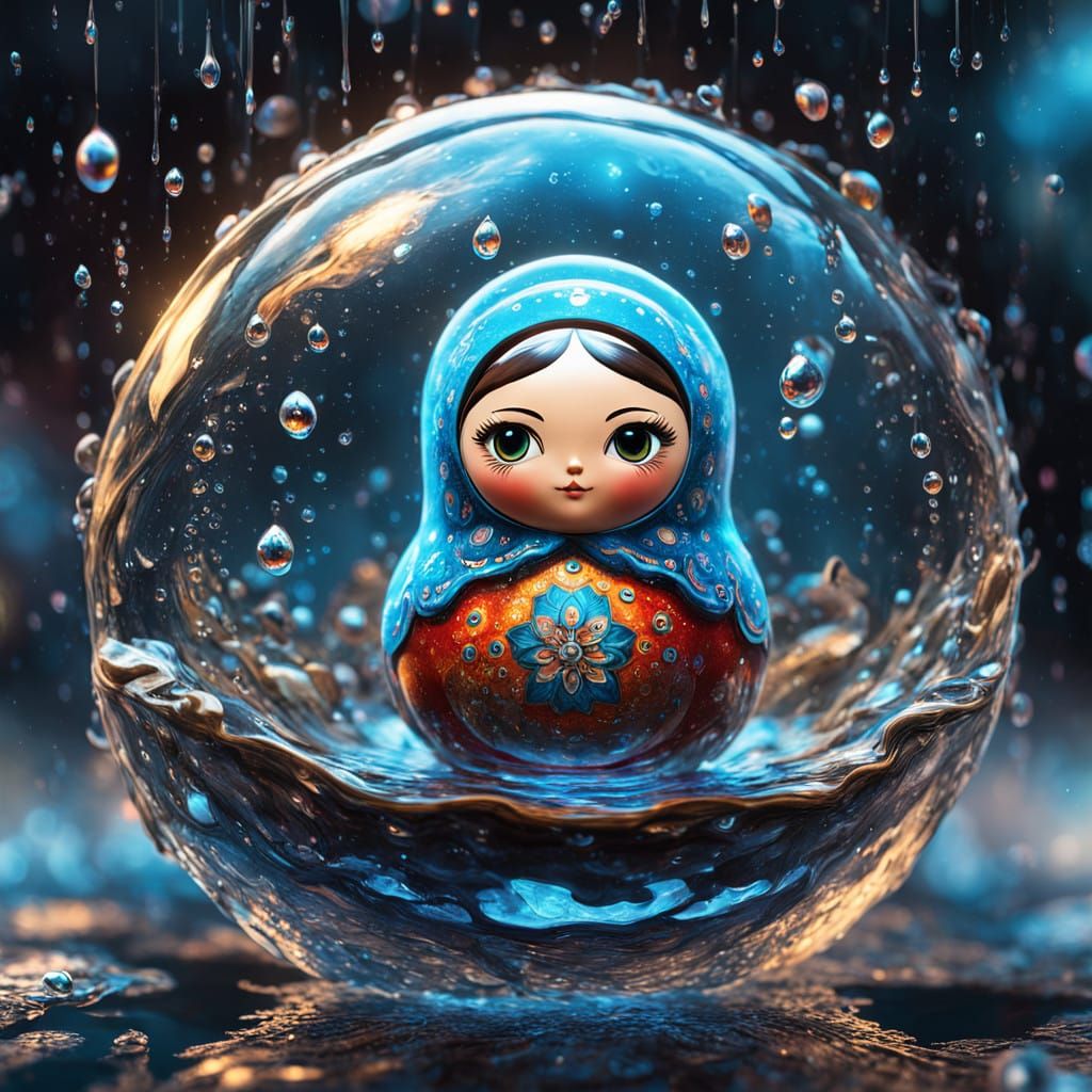 Surreal Raindrop Infinity in Cosmic Hyper-Realism