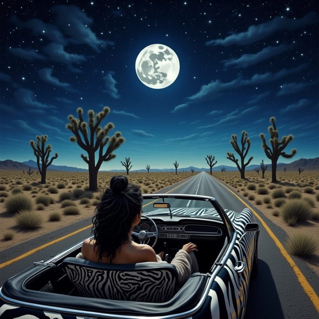 Desert Highway Drive in Zebrpunk Style