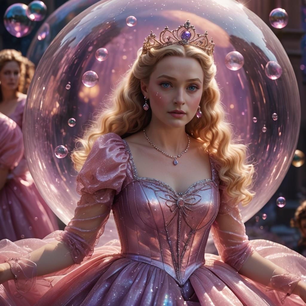 Glinda in a Bubble: Detailed Matte Painting