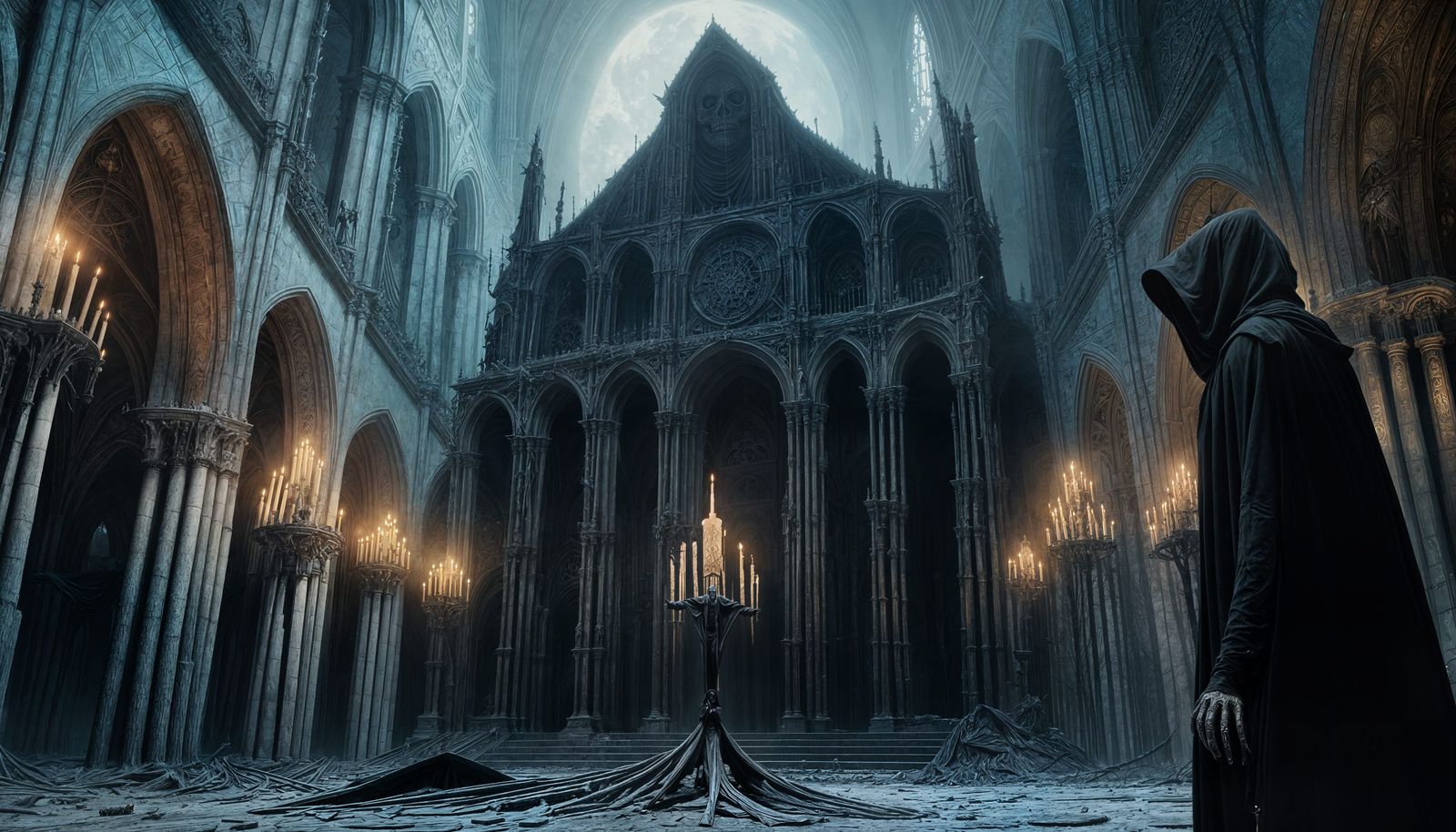 Creepy Elegant Grim Reaper in Digital Matte Painting