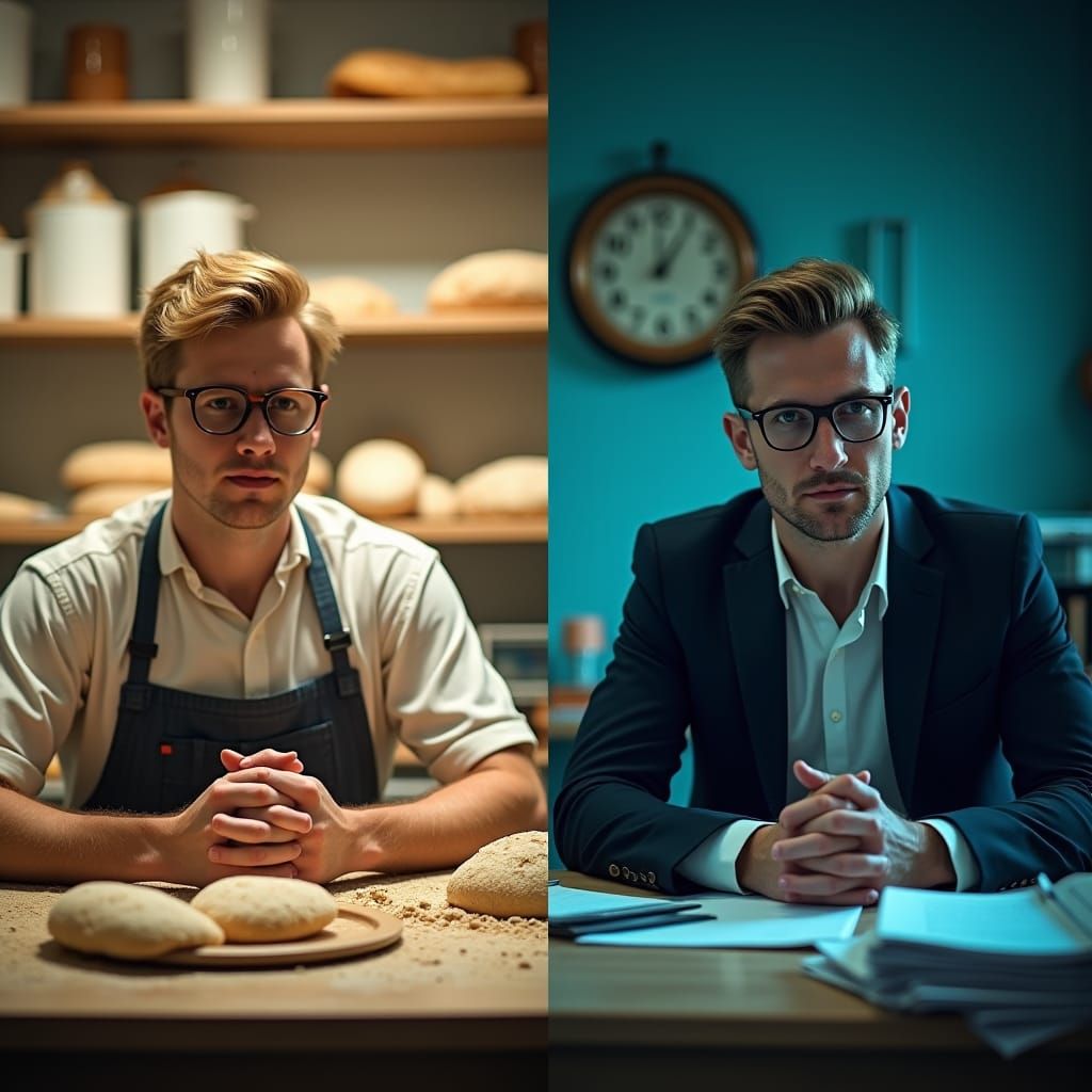 Cinematic Portrait: Baker to Tax Advisor Transformation