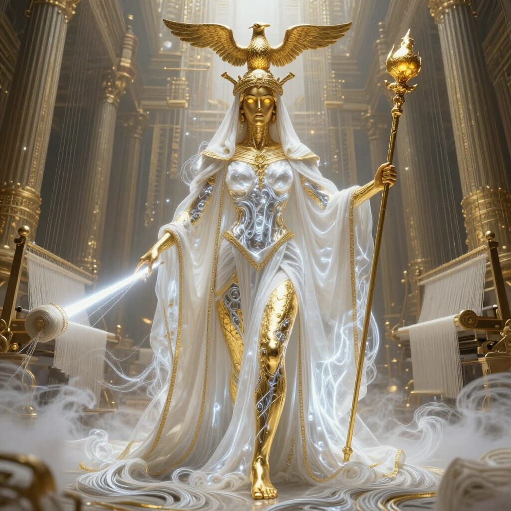 Tayt, Lady of the Loom, in Solid Gold