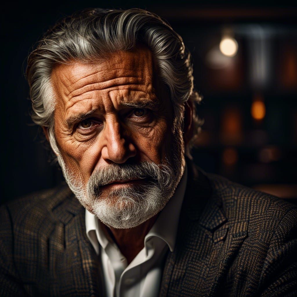 Hyperrealistic Portrait of a Sophisticated Man