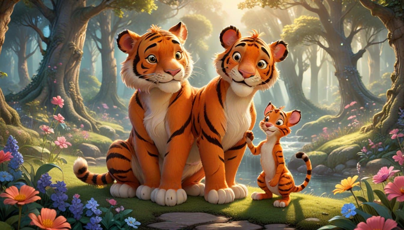 Gentle Giant Tigger Towers Over Lovable Roo in Sunny Hundred...