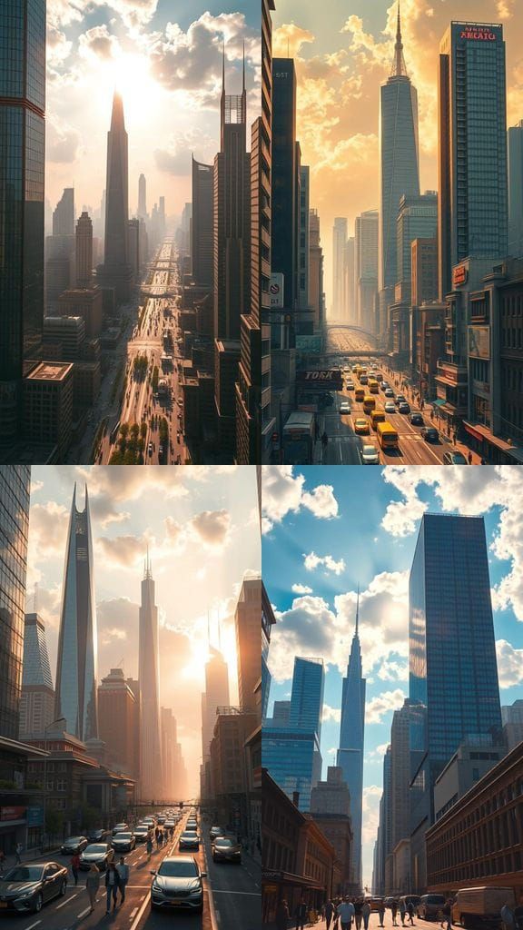 Cyberpunk Cityscape at Dusk