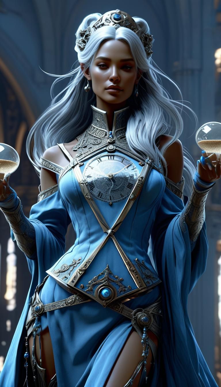Goddess of Time: Eras, in Dark Fantasy Style