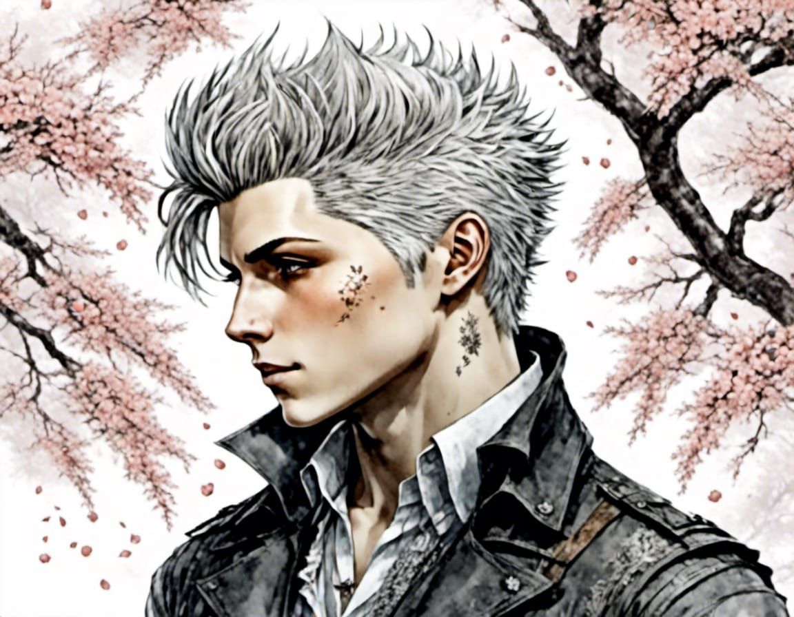 Melancholy under the blossoming Cherry Tree