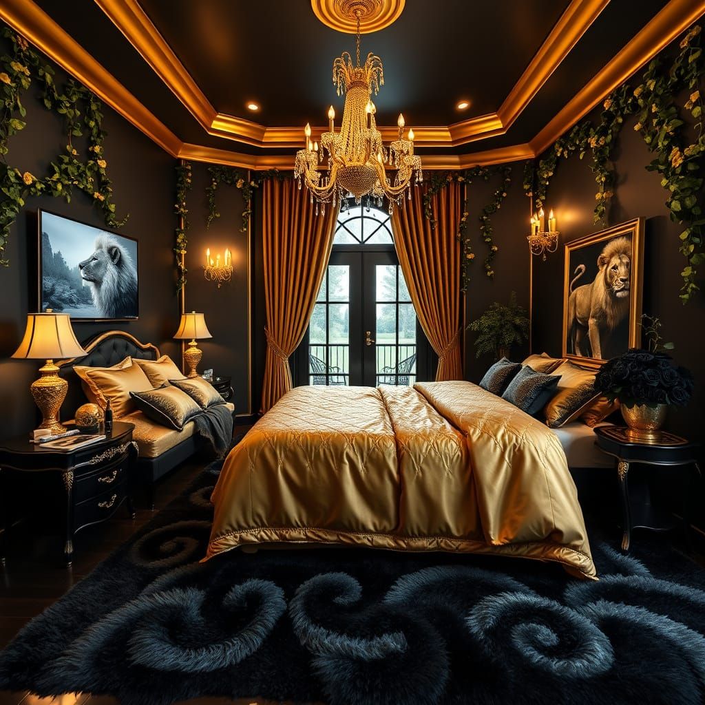 Opulent Mansion Bedroom with Riverdale View
