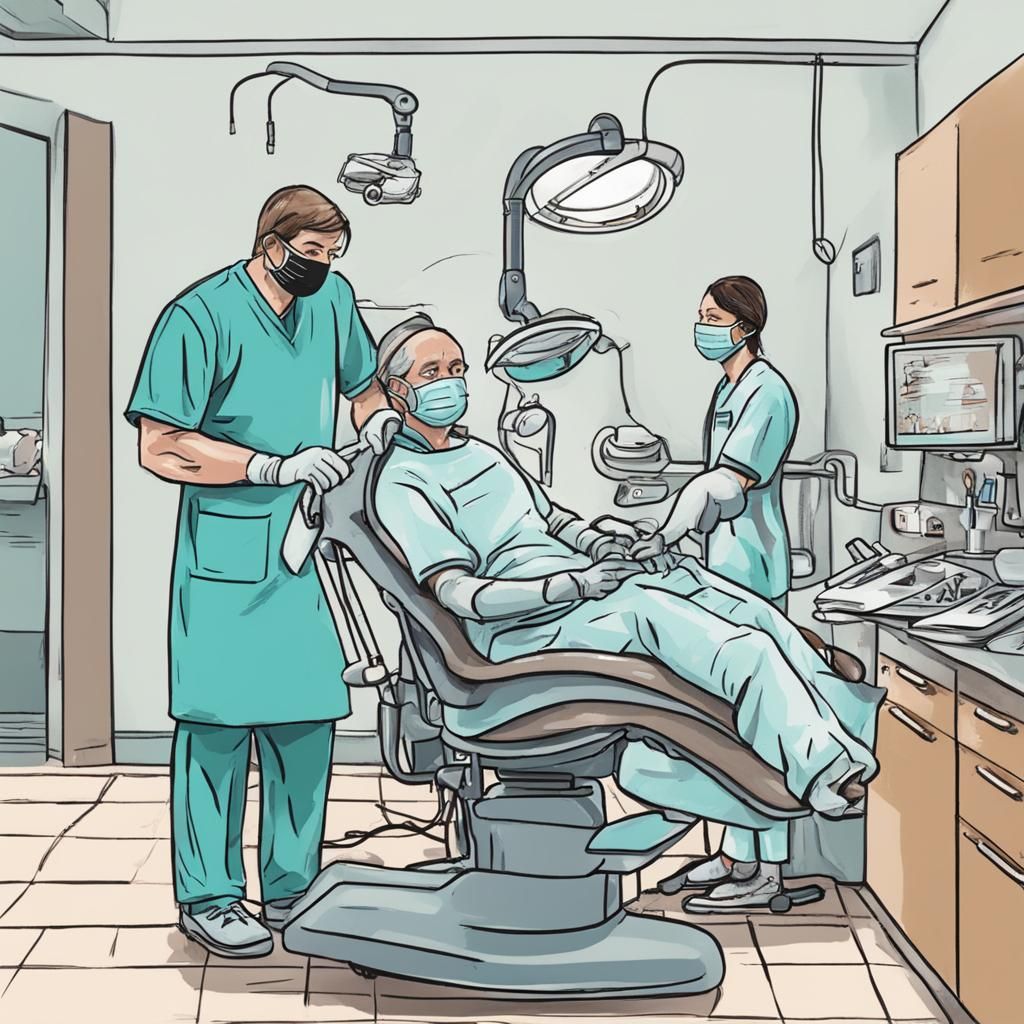 Dentist Extracting Tooth: Hyperdetailed Concept Art