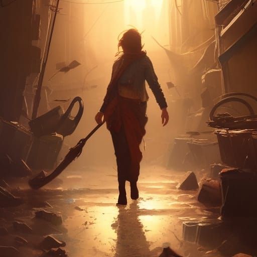 Hyperdetailed Concept Art in Orange and Teal