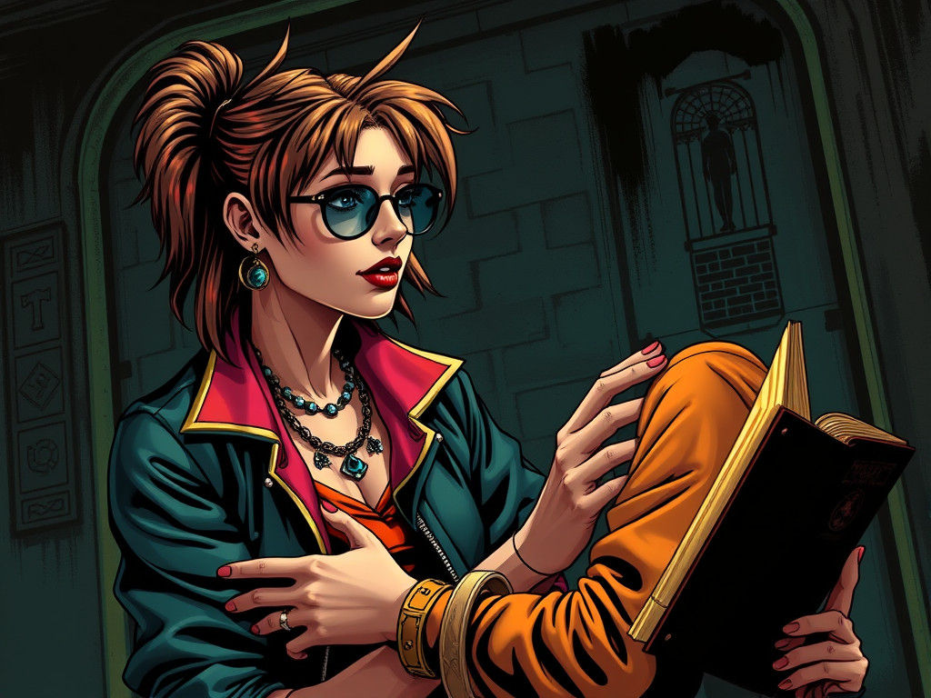 Baroque Punk Teacher and Student in Caravaggio Style