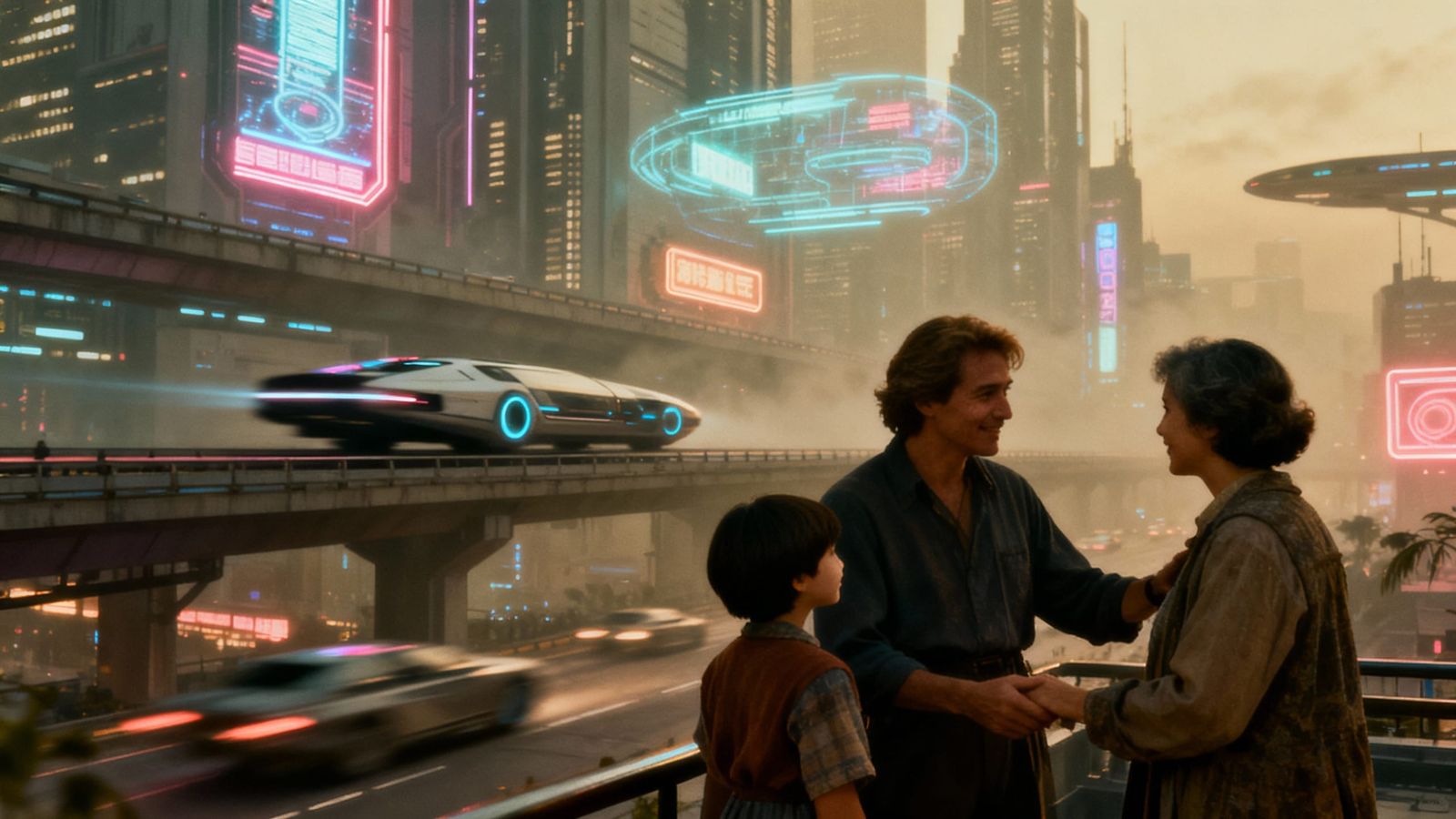 Family Reunion in Neon Metropolis
