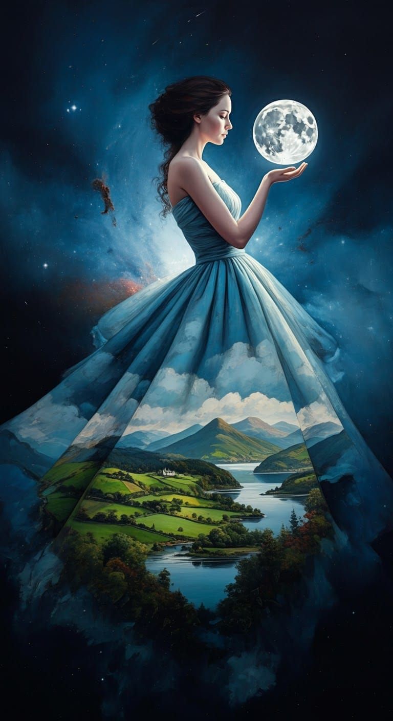Ethereal Irish Goddess of the Moon