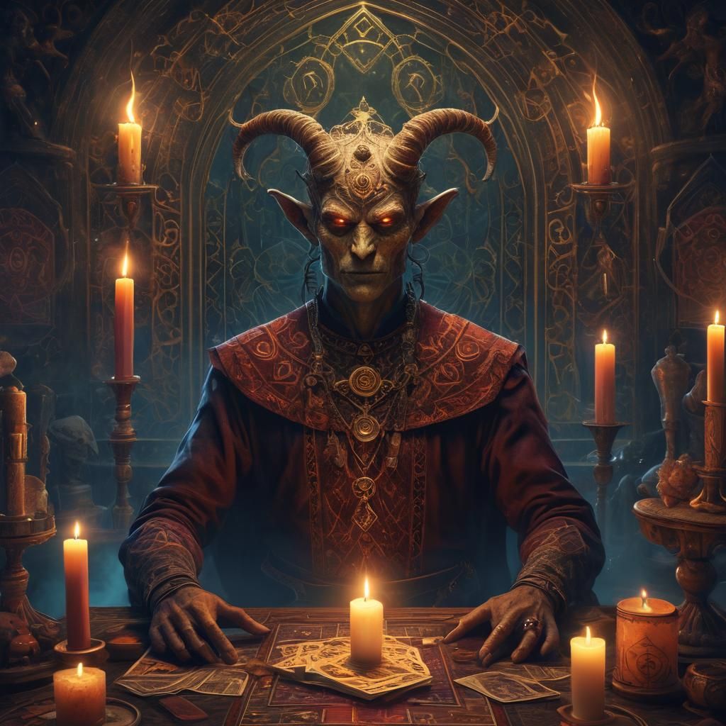 A Half-Demon Tarot Reader's Dark Covenant