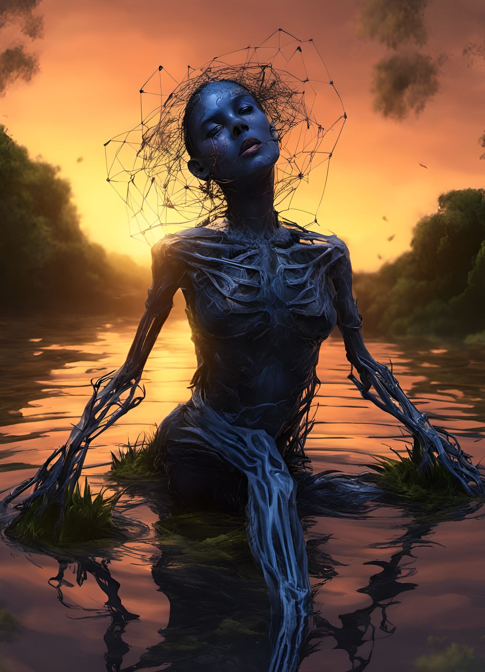 Enchanting Understorey Creatures in Embroidered Lace Style