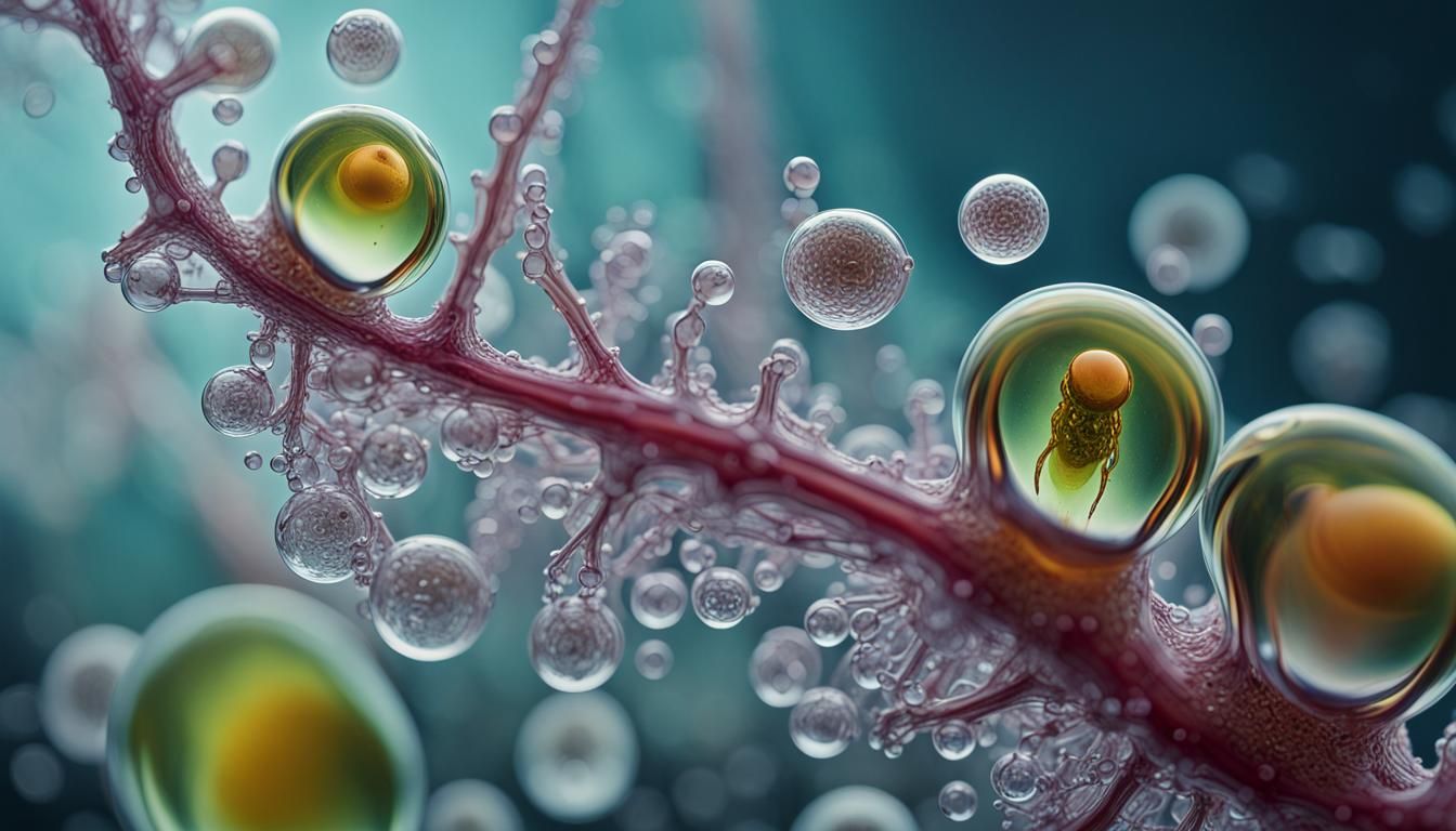 Cinematic Microscopic View of Amoebas in Water Droplet