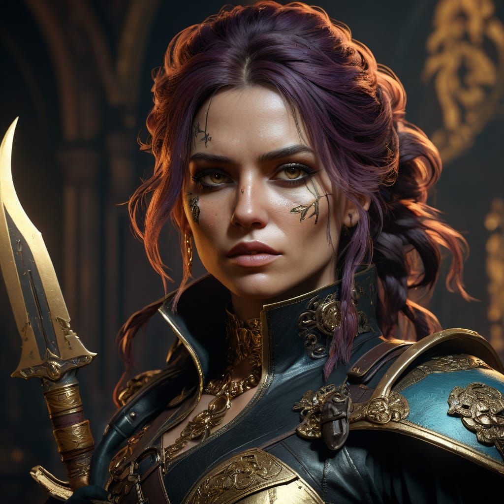 Ethereal Pirate Assassin in Golden Hues