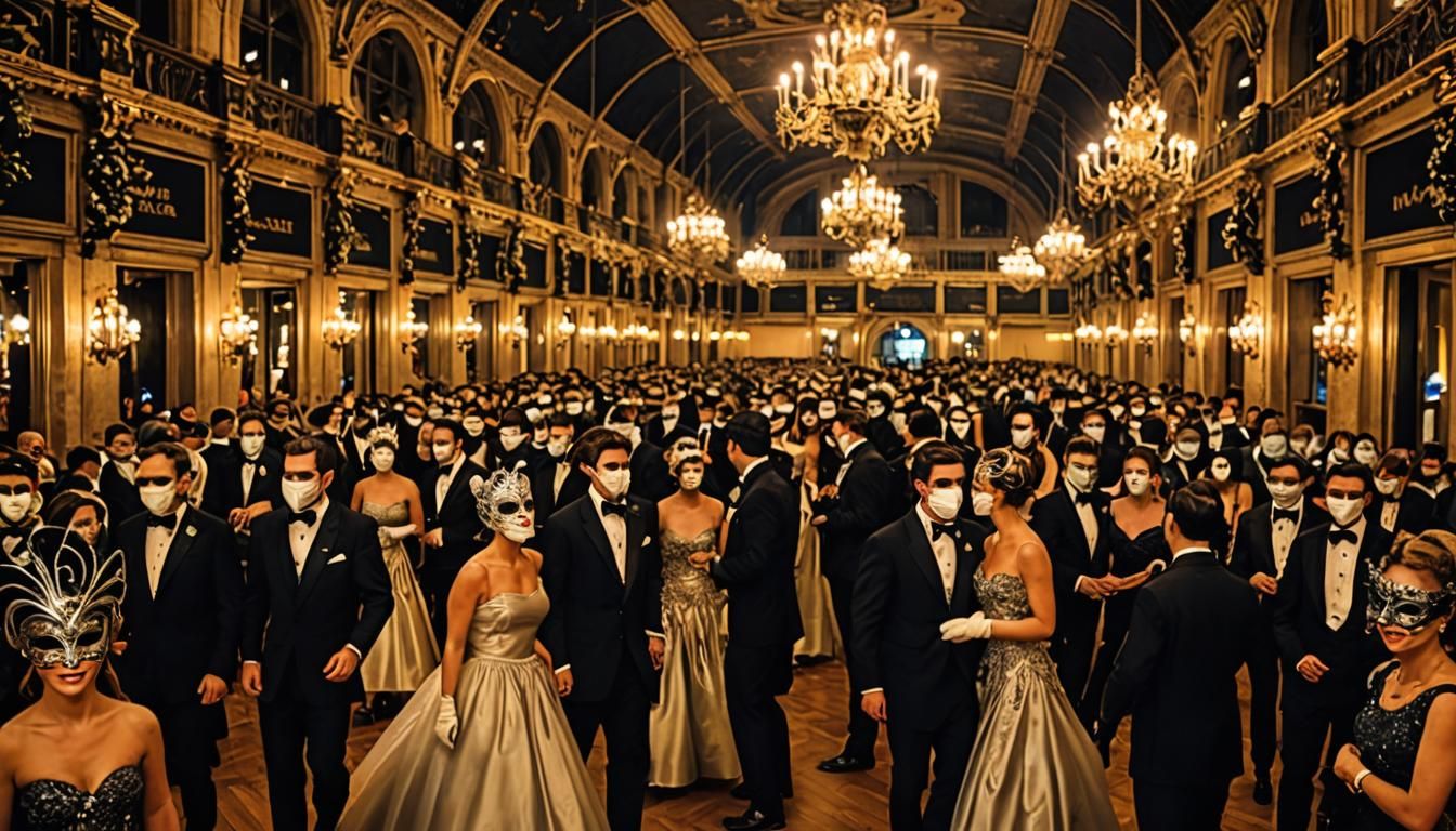 Elegant Masquerade Ball Scene