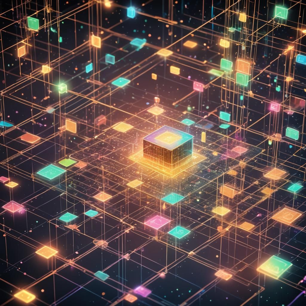 Bioluminescent Hologram of Internet Matrix in Space