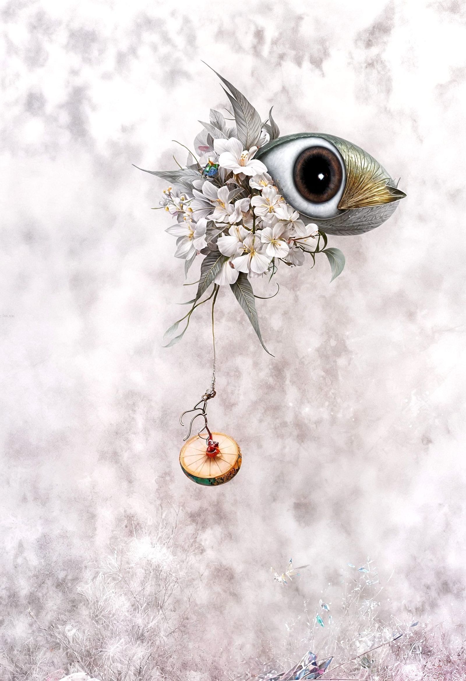 Magical Biological Forms in Surreal Dreamscape