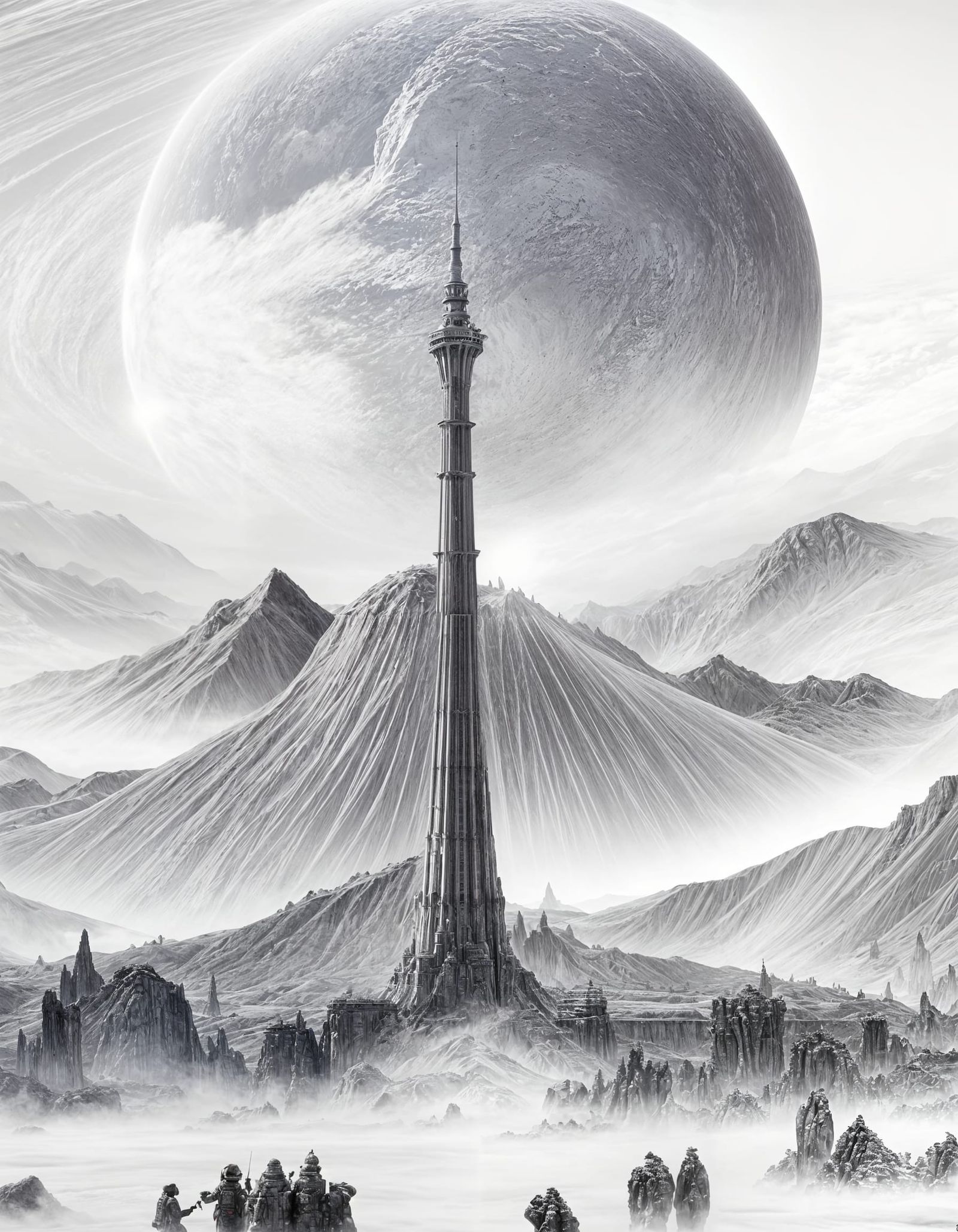 Gigantic Fractal Structure in a Desolate Landscape