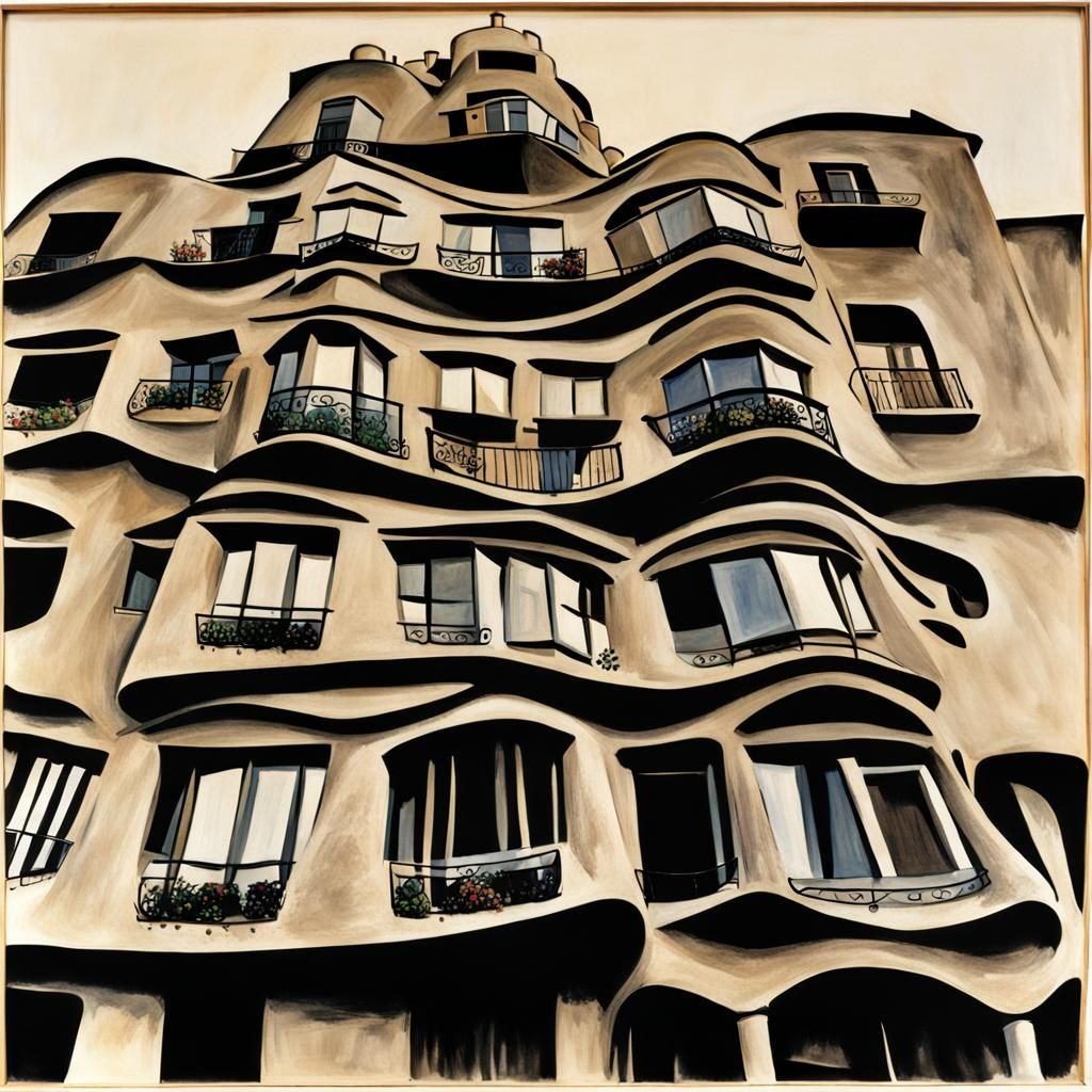 Picasso's view of La Pedrera.