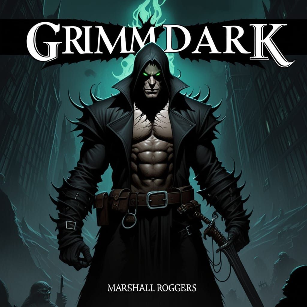 Eerie Grimdark Comic Book Illustration