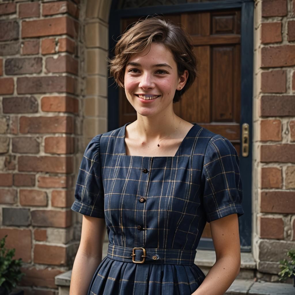 Tomboy in Blue Dress: Professional Portrait Photography