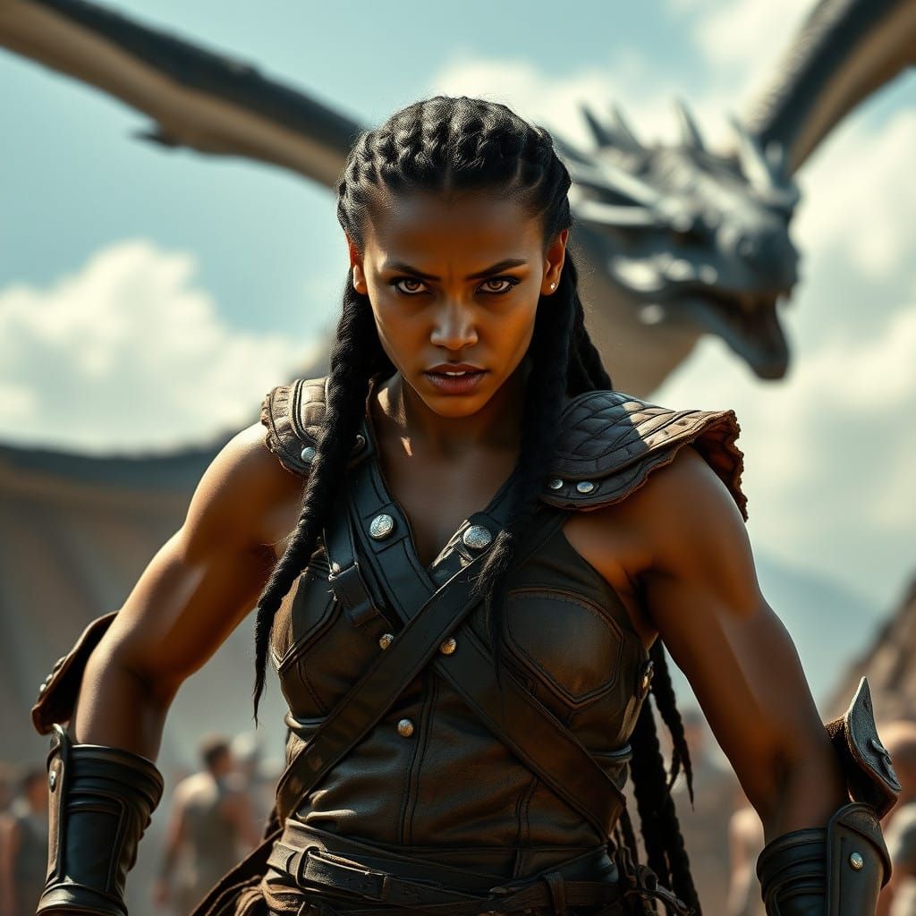 Battle-Ready Warrior Channels a Feral Beast, Dragon Soars in...