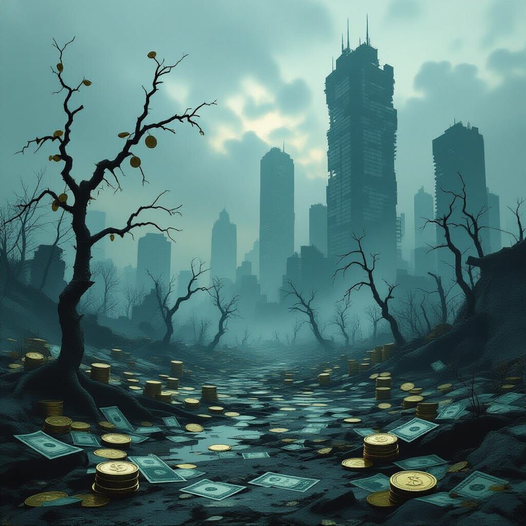 Dystopian Wasteland of Money and Decay