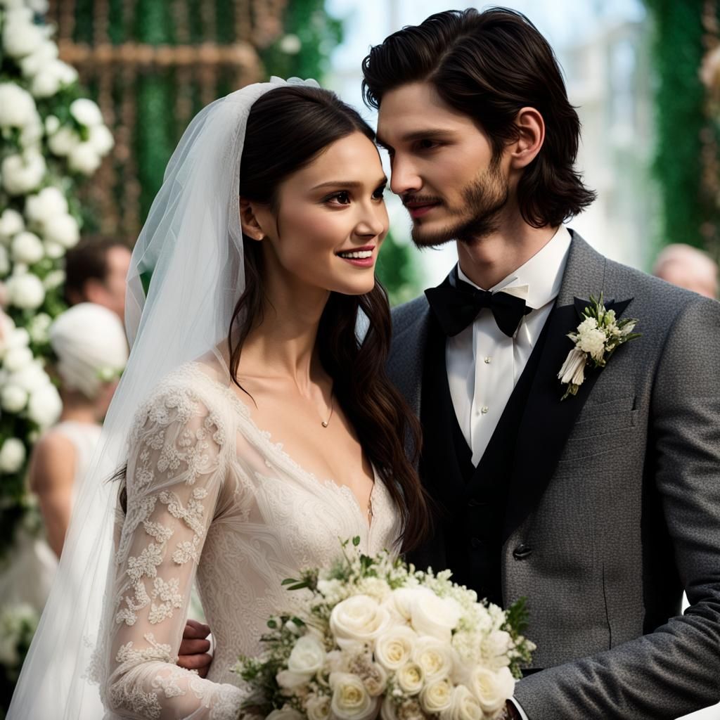 Shadow and Bone Wedding Scene with Elegant Figures