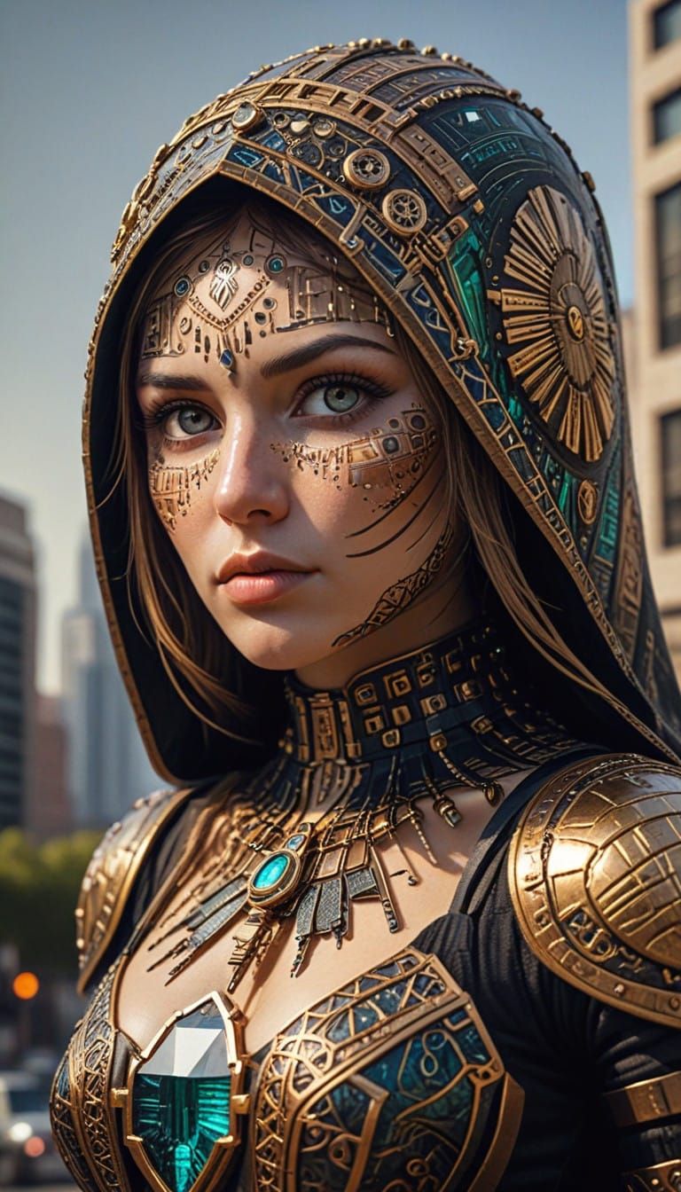 Ethereal Assassin's Creed Steampunk Lady in Perfect Detail