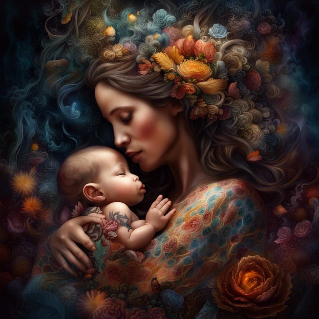 Motherhood Beauty in Detailed Matte Painting