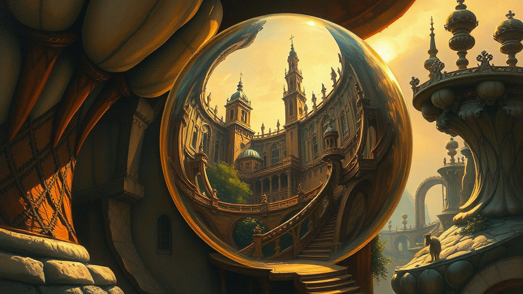 Baroque Structure in Crystal Ball, Old Masters Style