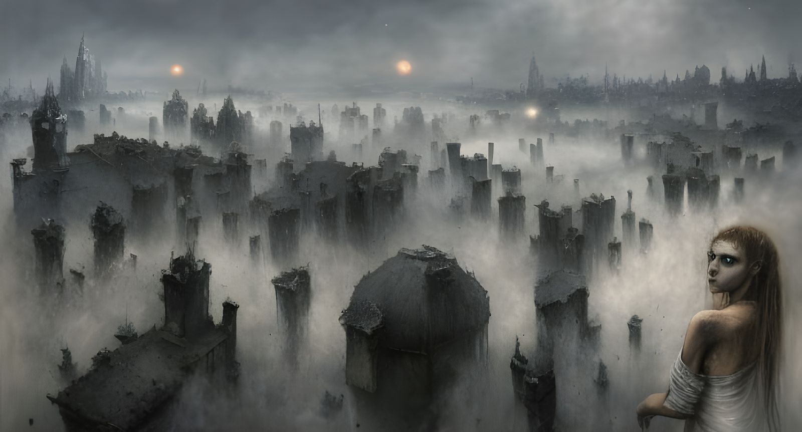 Bizarre Creatures in Futuristic City: Hyperrealistic Paintin...