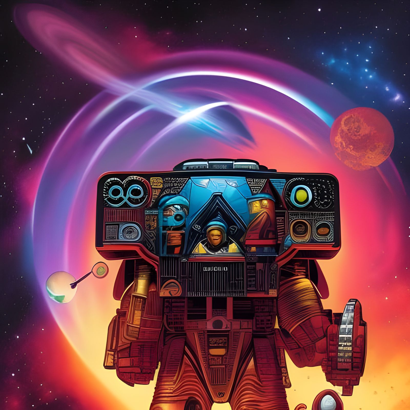 Mayans in Space Comic Book Art