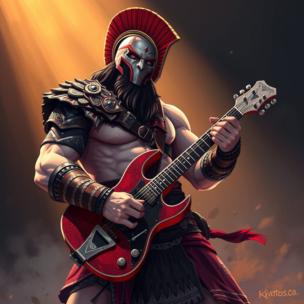 Kratos Performs Epic Guitar Solo in Anime-Inspired Style