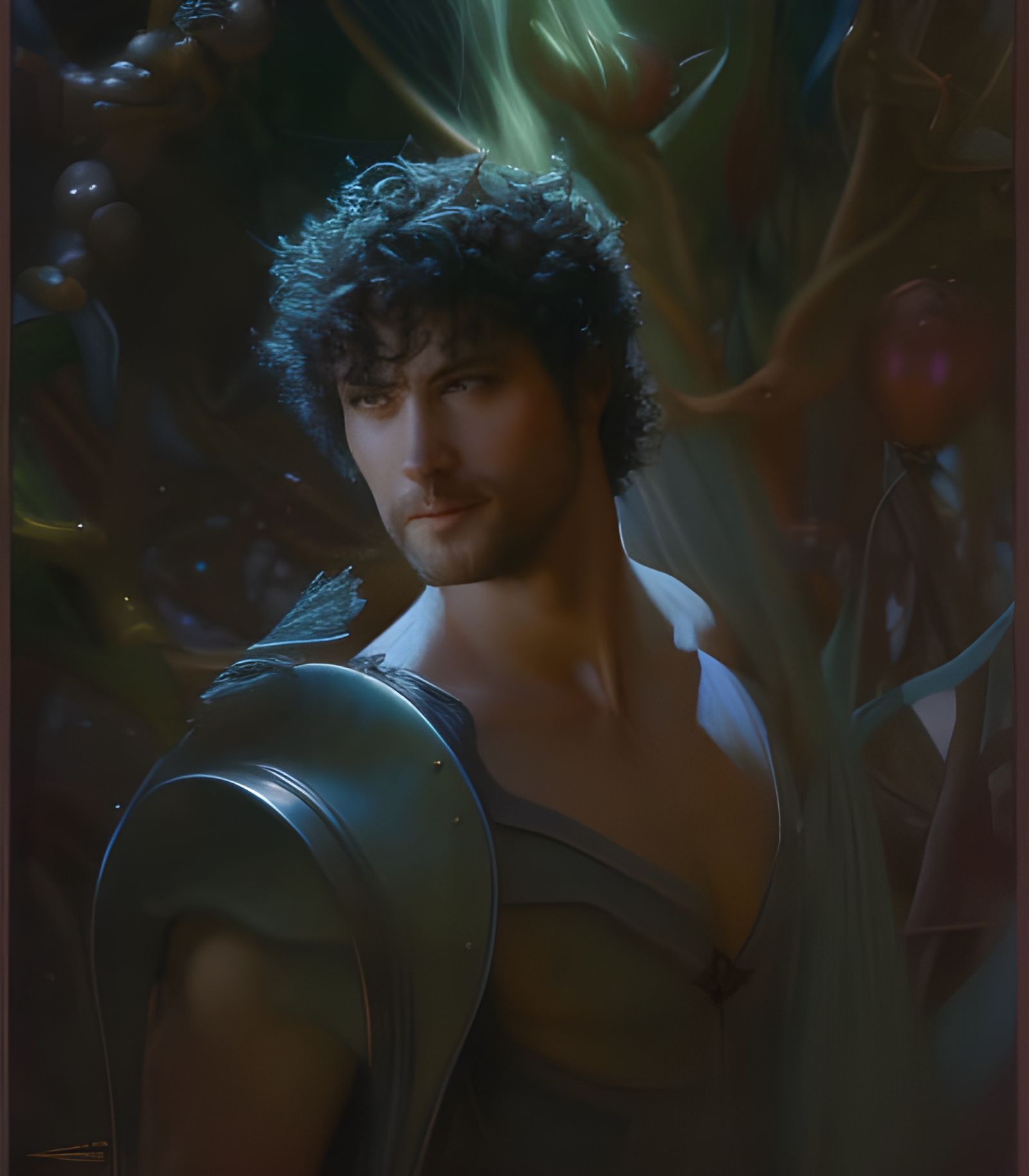 Fairy King Portrait in Fairycore Comic Style